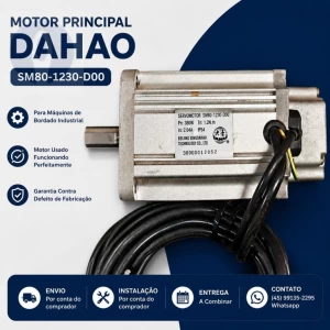 Motor Principal Para Maquina Bordado Dahao Modelo SM80-1230 Revisado