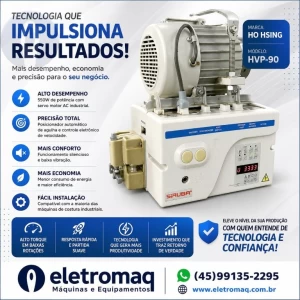 Motor Eletrônico c/ Parada de Agulha c/ Correia Ho Hsing HVP-90 Revisado