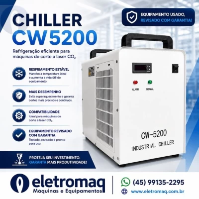 Chiller Para Maquinas de Corte a Laser C02 Modelo CW5200 Revisado 