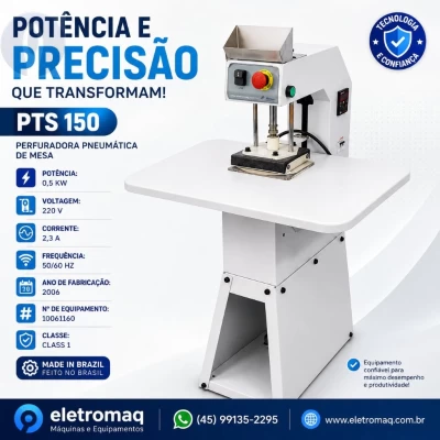 Prensa Térmica Pneumática p/ Etiquetas Termocolantes e DTF Metalnox PTS-150